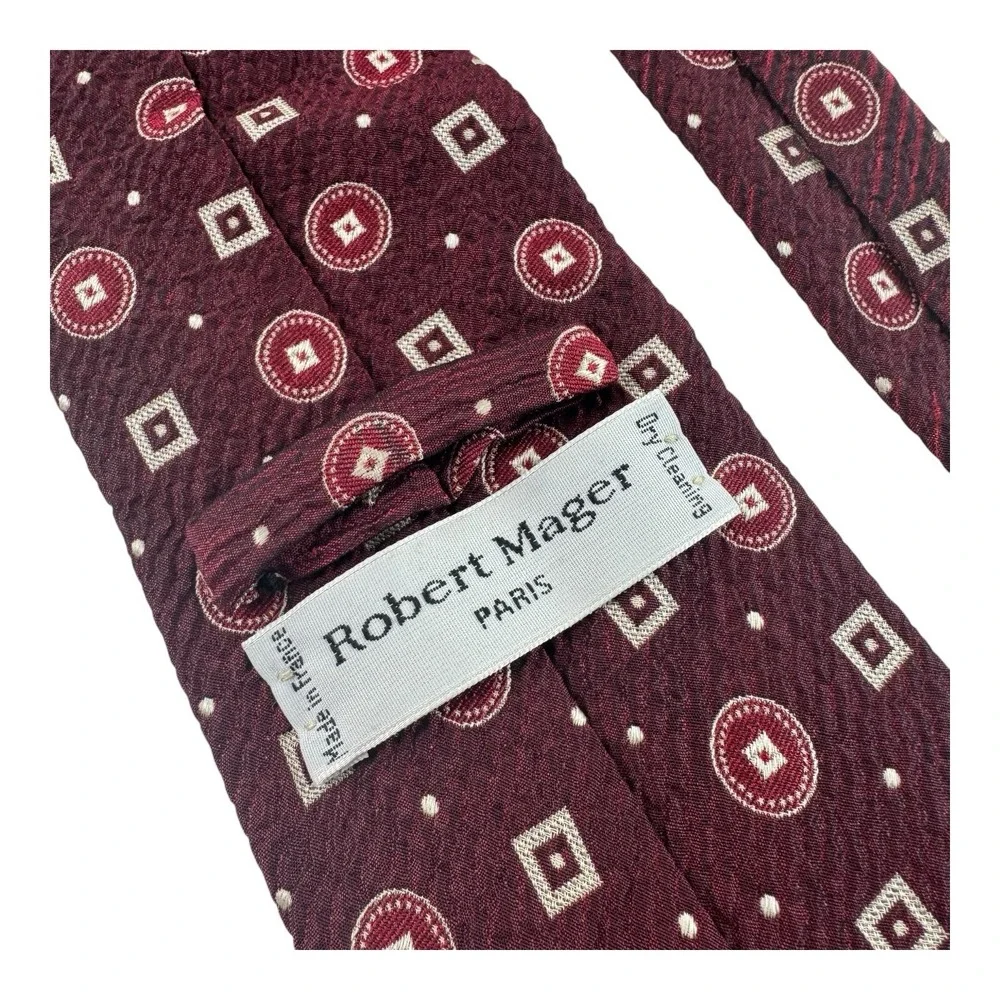 Robert Mager Paris Vintage‎ Pure Silk Neck Tie 3.75
